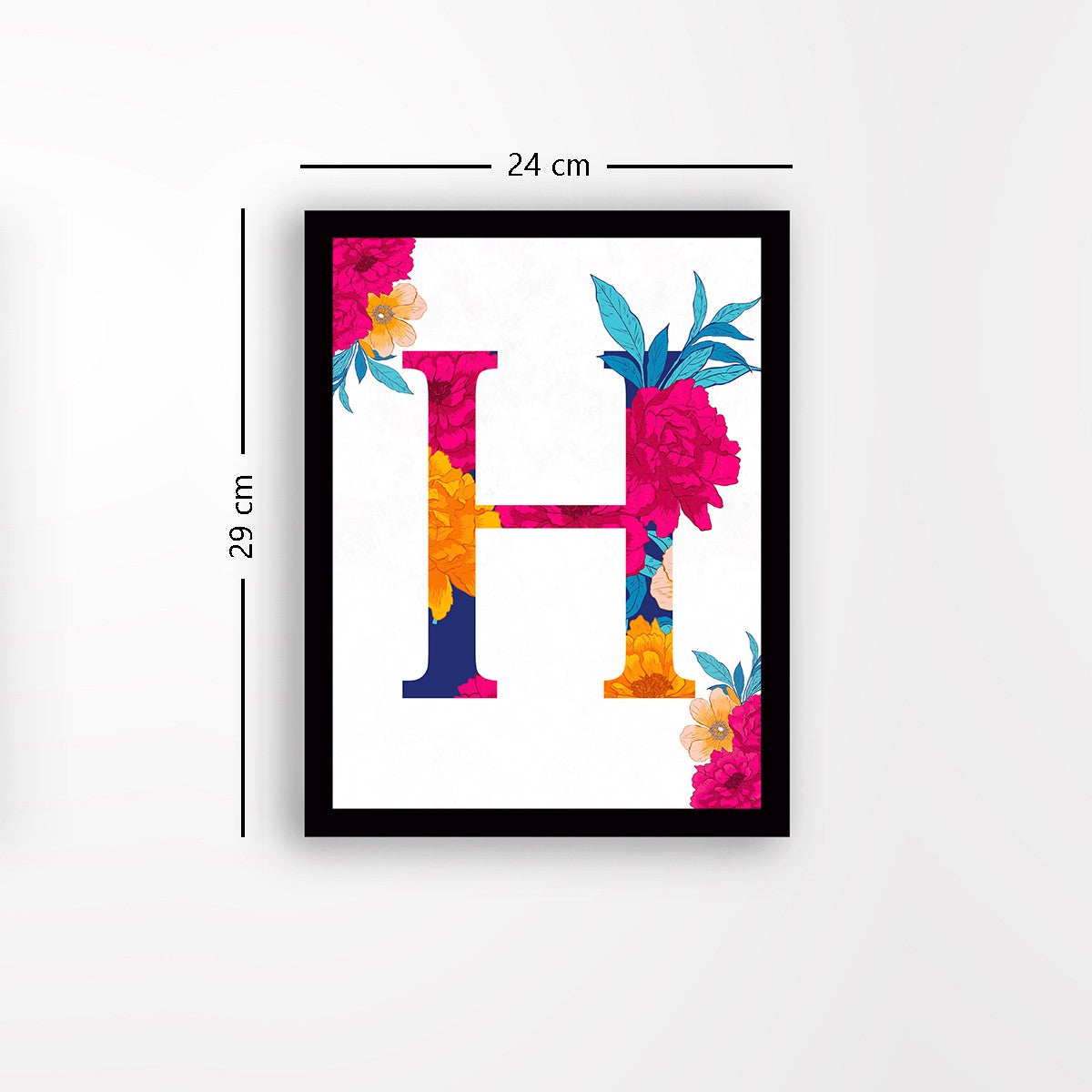 Quadro Decorativo MDF Emoldurado - Arte Multicolor 24x29cm com Moldura de Madeira 2cm