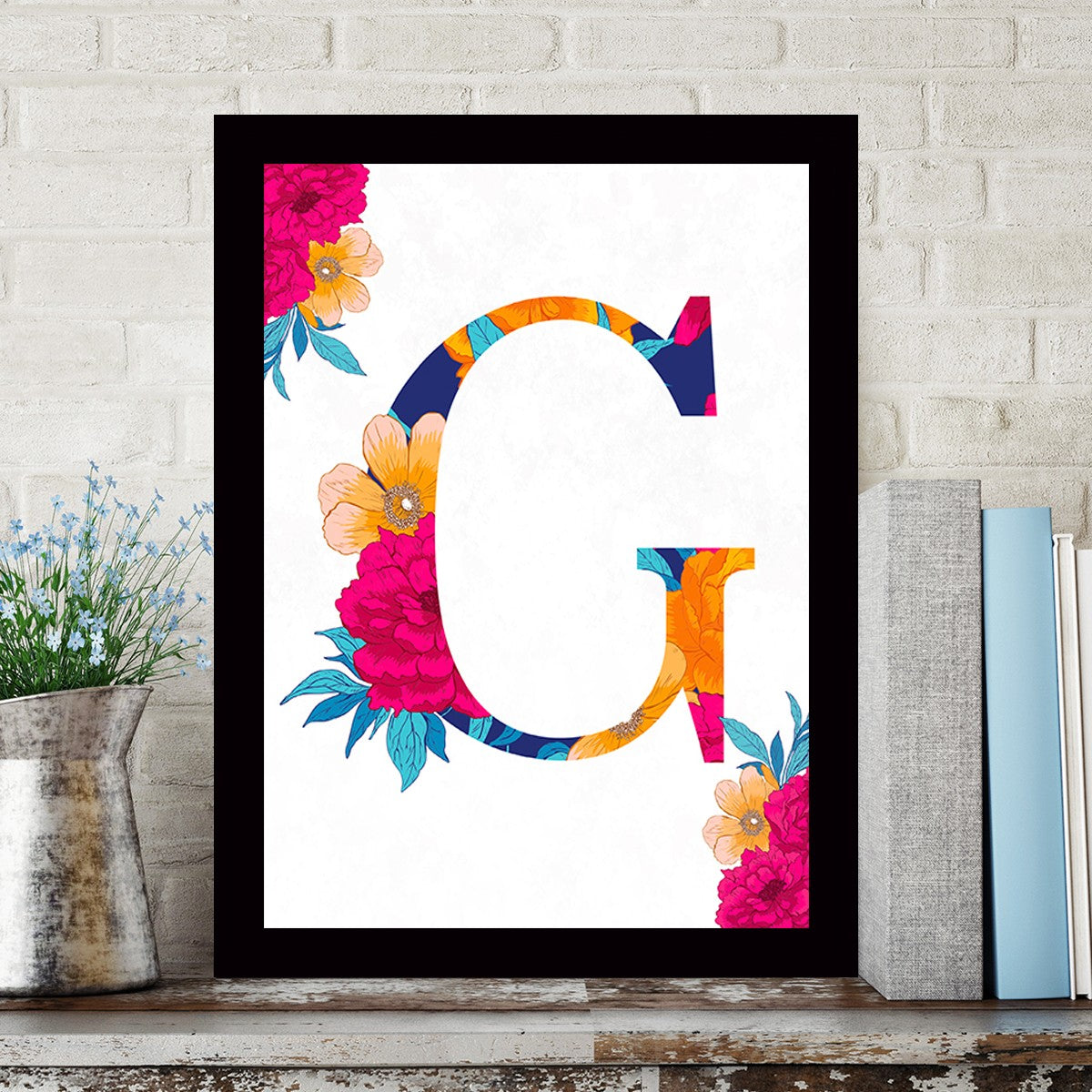 Quadro Decorativo MDF Emoldurado - Arte Multicolor 24x29cm com Moldura de Madeira 2cm