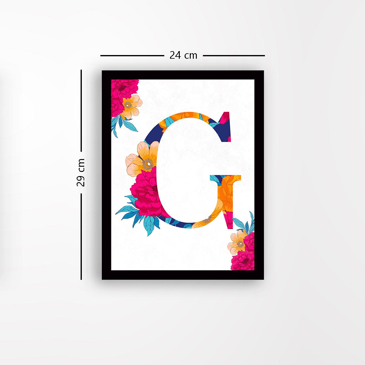 Quadro Decorativo MDF Emoldurado - Arte Multicolor 24x29cm com Moldura de Madeira 2cm