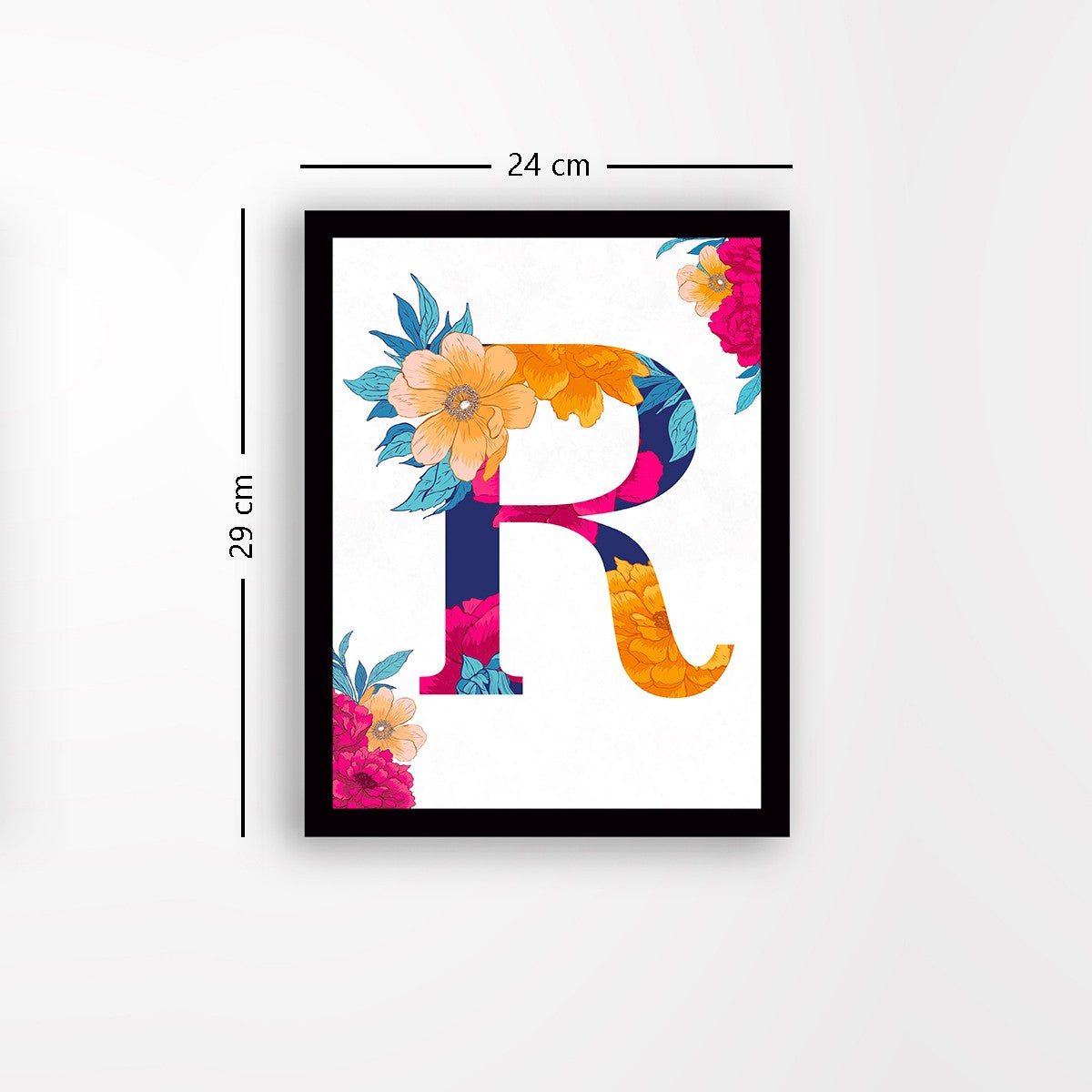 Quadro Decorativo MDF Emoldurado - Arte Multicolor 24x29cm com Moldura de Madeira 2cm