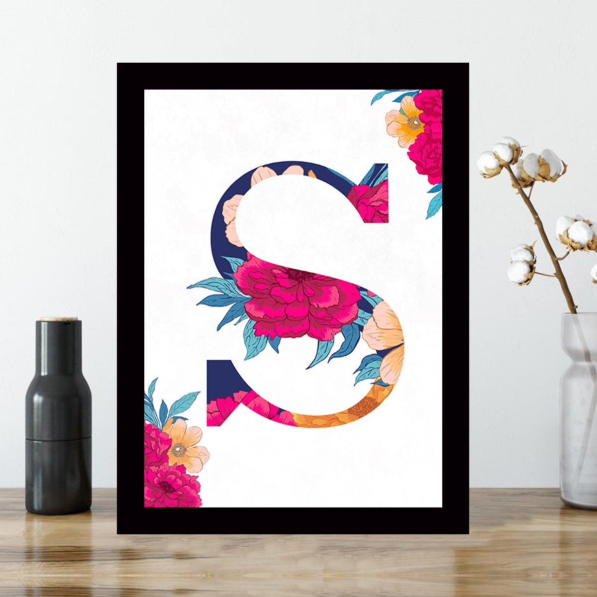 Quadro Decorativo MDF Emoldurado - Arte Multicolor 24x29cm com Moldura de Madeira 2cm