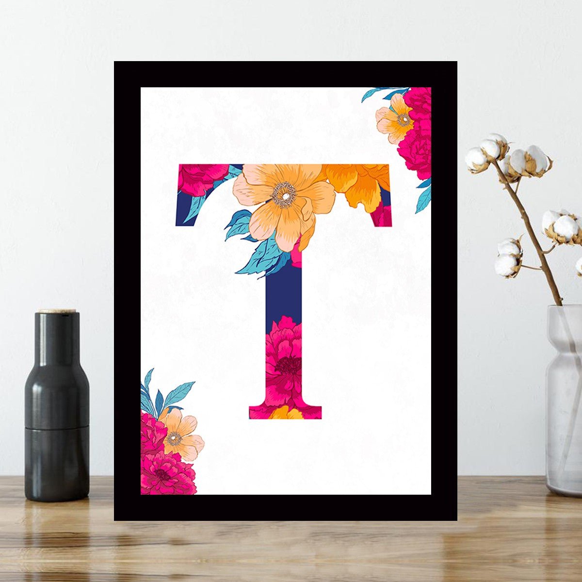 Quadro Decorativo MDF Emoldurado - Arte Multicolor 24x29cm com Moldura de Madeira 2cm