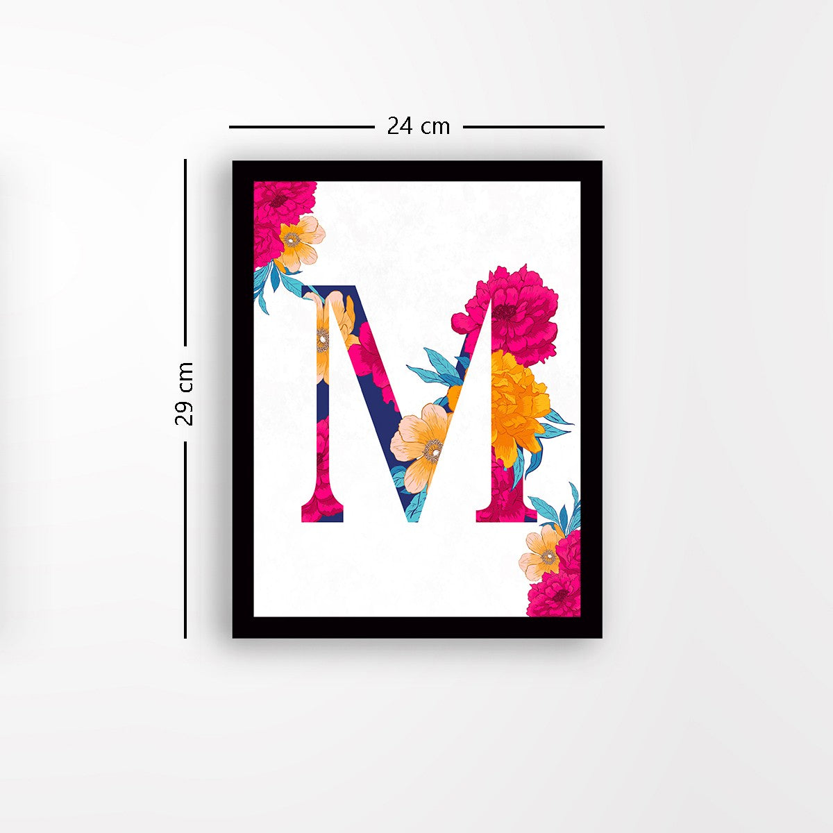 Quadro Decorativo MDF Emoldurado - Arte Multicolor 24x29cm com Moldura de Madeira 2cm