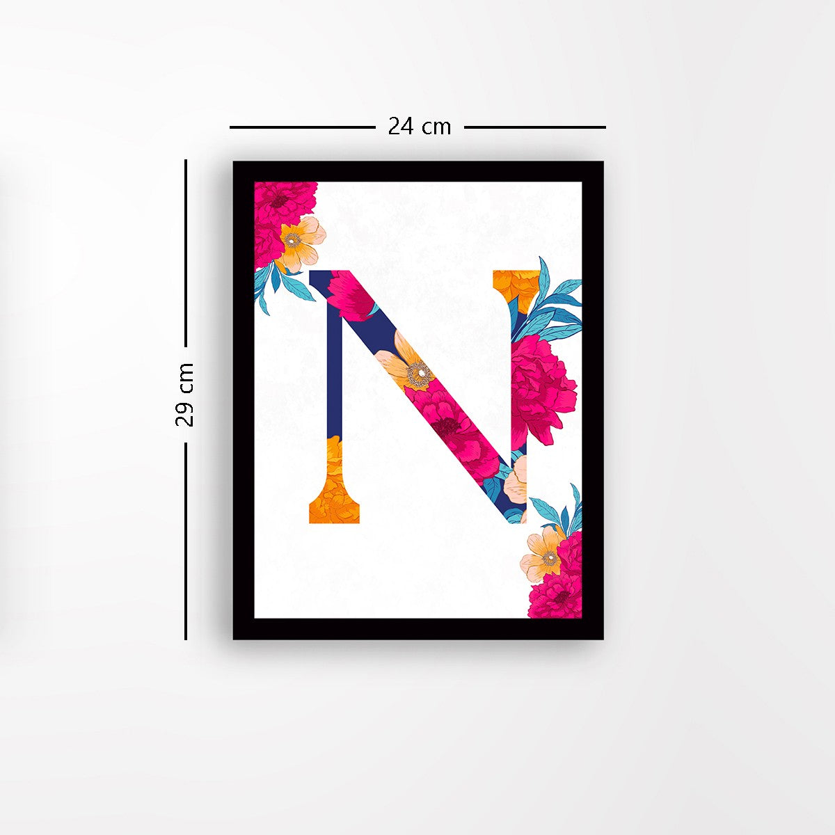 Quadro Decorativo MDF Emoldurado - Arte Multicolor 24x29cm com Moldura de Madeira 2cm