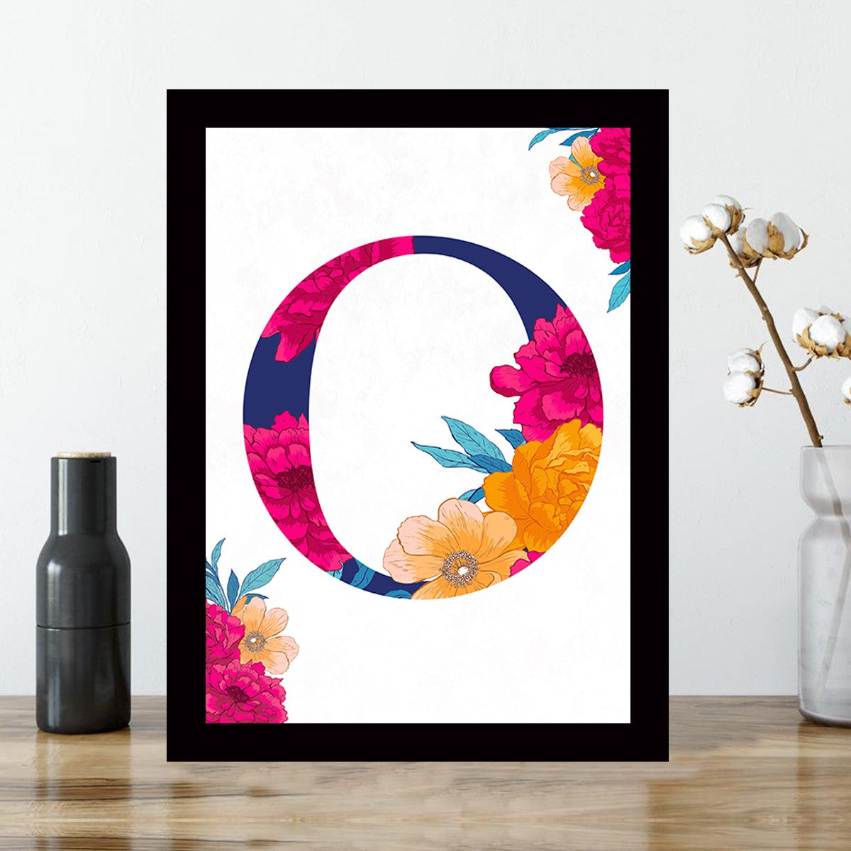 Quadro Decorativo MDF Emoldurado - Arte Multicolor 24x29cm com Moldura de Madeira 2cm