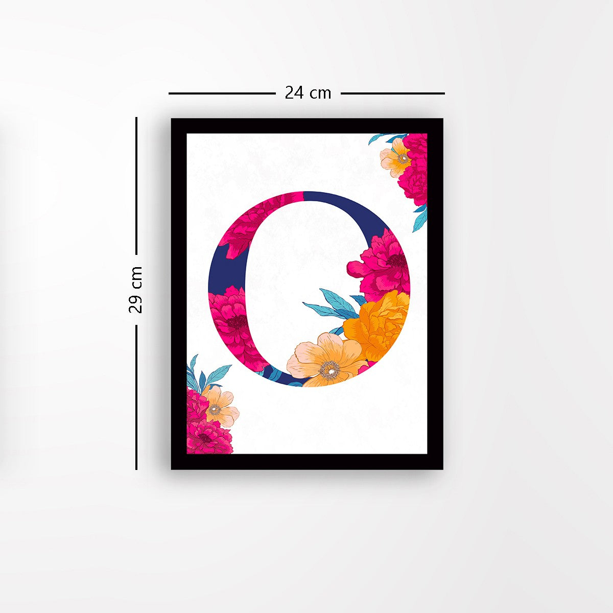 Quadro Decorativo MDF Emoldurado - Arte Multicolor 24x29cm com Moldura de Madeira 2cm