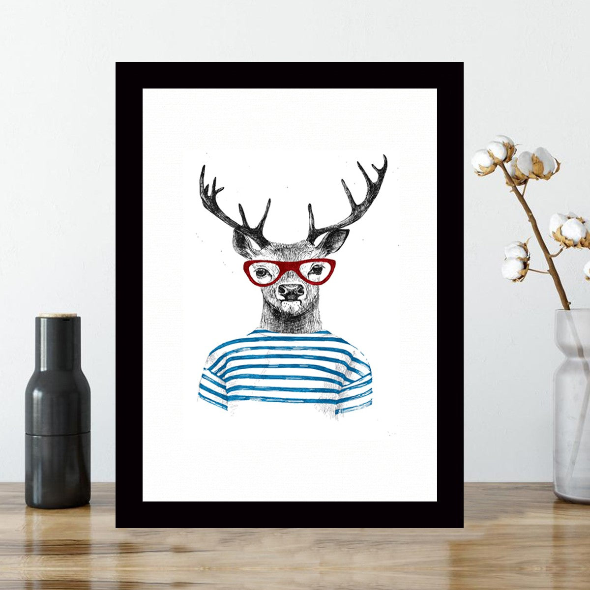 Quadro Decorativo MDF Emoldurado - Arte Multicolor 24x29cm com Moldura de Madeira 2cm