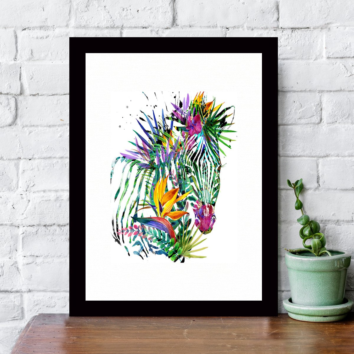 Quadro Decorativo MDF Emoldurado - Arte Multicolor 24x29cm com Moldura de Madeira 2cm