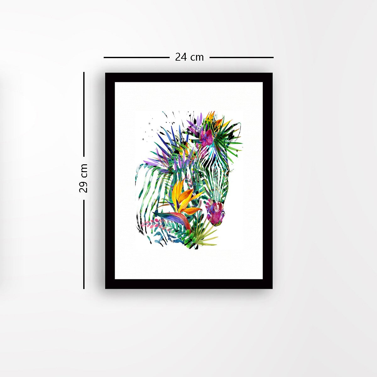 Quadro Decorativo MDF Emoldurado - Arte Multicolor 24x29cm com Moldura de Madeira 2cm