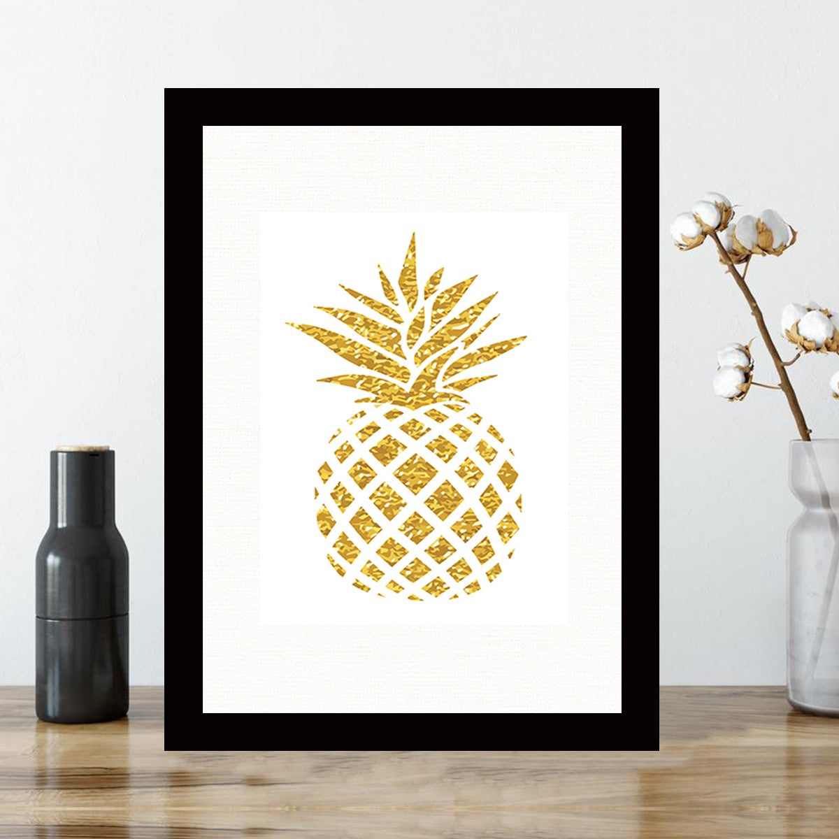 Quadro Decorativo MDF Emoldurado - Arte Multicolor 24x29cm com Moldura de Madeira 2cm