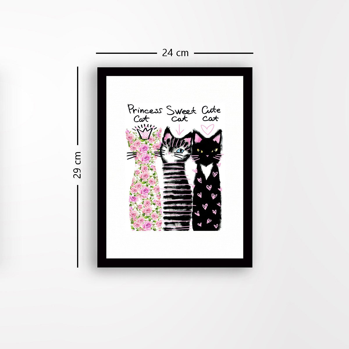 Quadro Decorativo MDF Emoldurado - Arte Multicolor 24x29cm com Moldura de Madeira 2cm