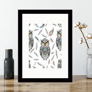 Quadro Decorativo MDF Emoldurado - Arte Multicolor 24x29cm com Moldura de Madeira 2cm