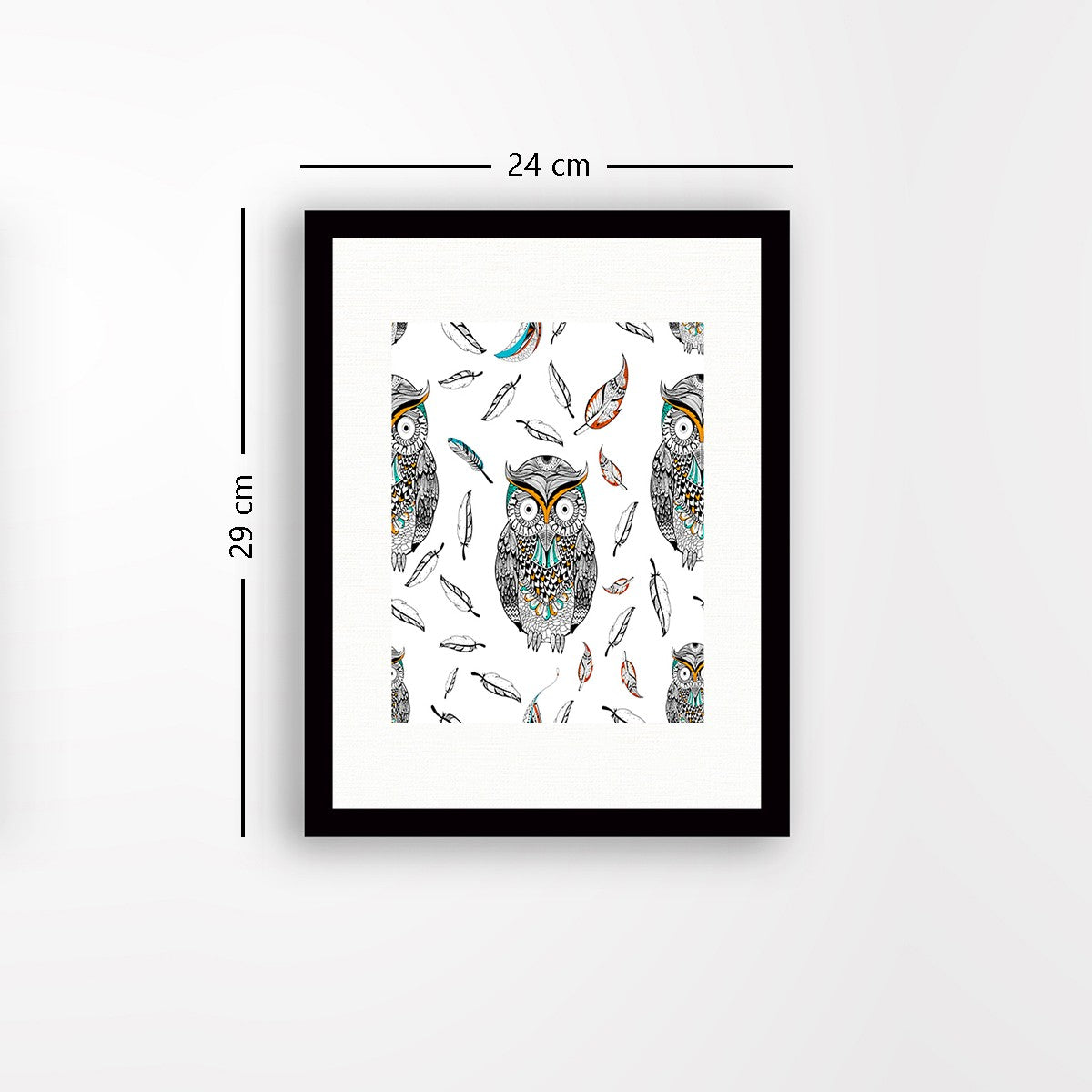 Quadro Decorativo MDF Emoldurado - Arte Multicolor 24x29cm com Moldura de Madeira 2cm