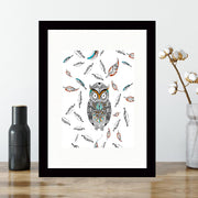 Quadro Decorativo MDF Emoldurado - Arte Multicolor 24x29cm com Moldura de Madeira 2cm