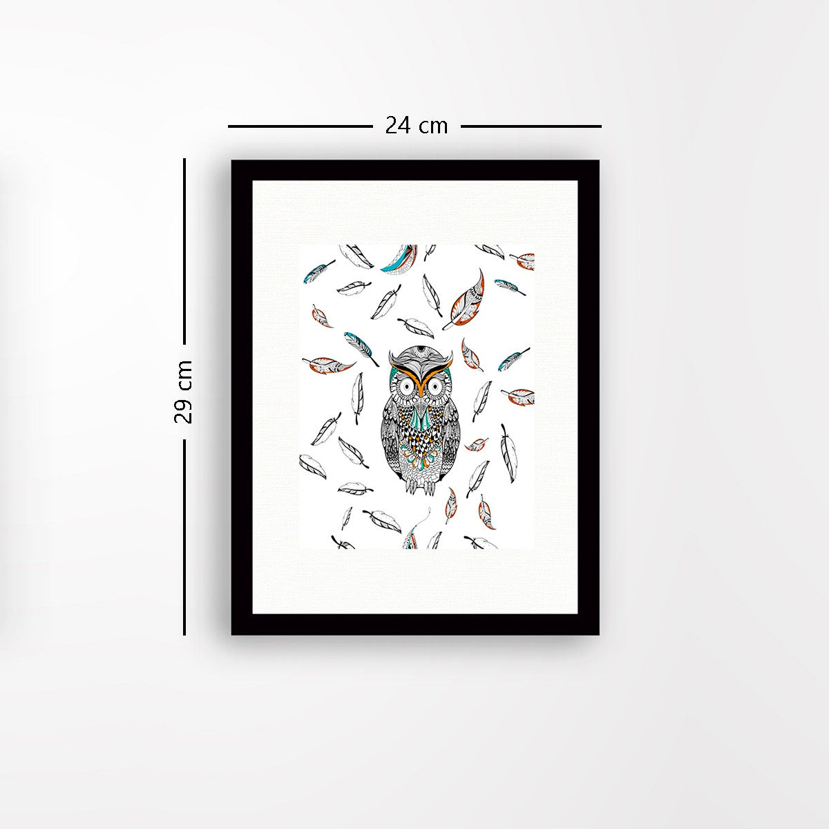 Quadro Decorativo MDF Emoldurado - Arte Multicolor 24x29cm com Moldura de Madeira 2cm