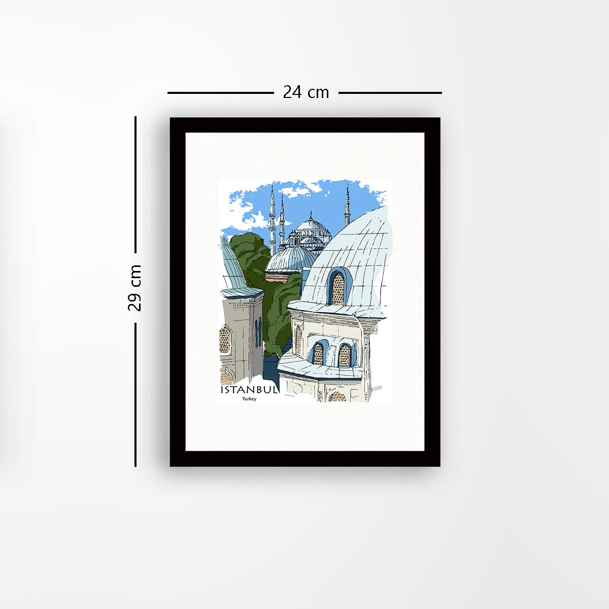 Quadro Decorativo MDF Emoldurado - Arte Multicolor 24x29cm com Moldura de Madeira 2cm