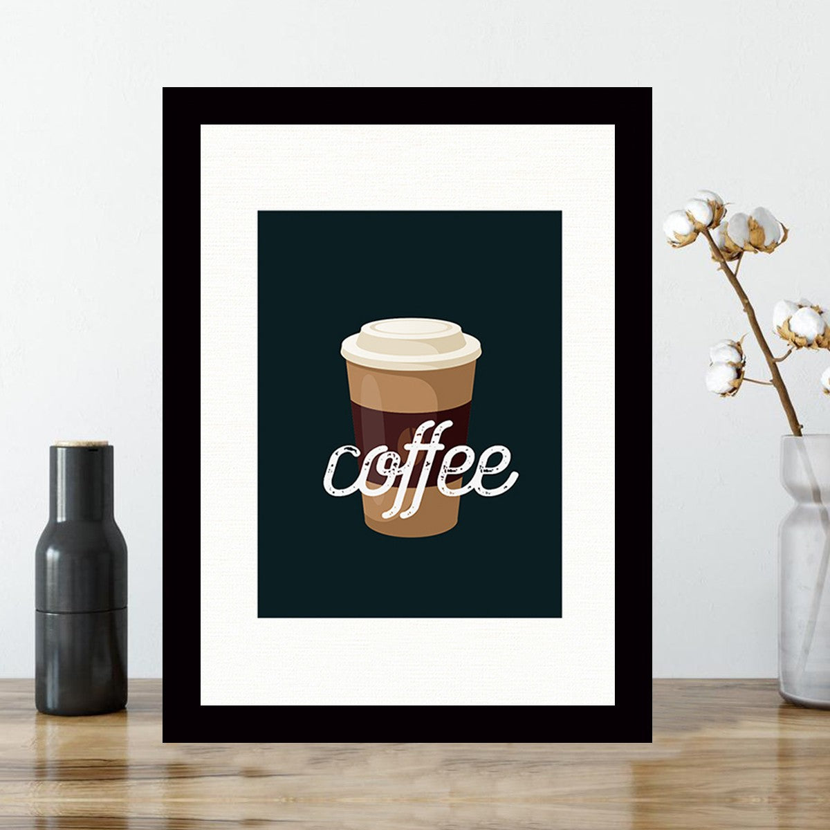 Quadro Decorativo MDF Emoldurado - Arte Multicolor 24x29cm com Moldura de Madeira 2cm