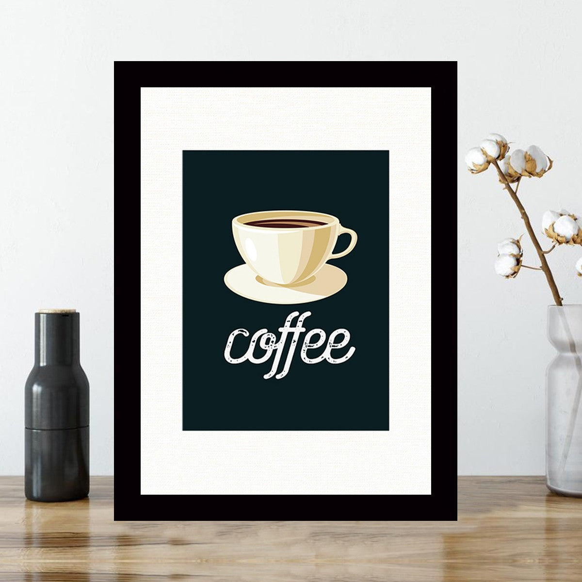 Quadro Decorativo MDF Emoldurado - Arte Multicolor 24x29cm com Moldura de Madeira 2cm