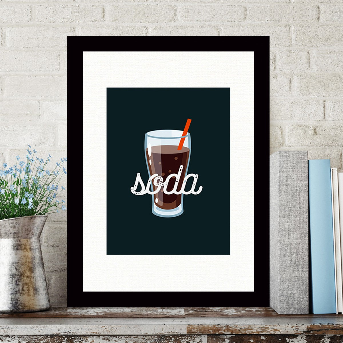 Quadro Decorativo MDF Emoldurado - Arte Multicolor 24x29cm com Moldura de Madeira 2cm