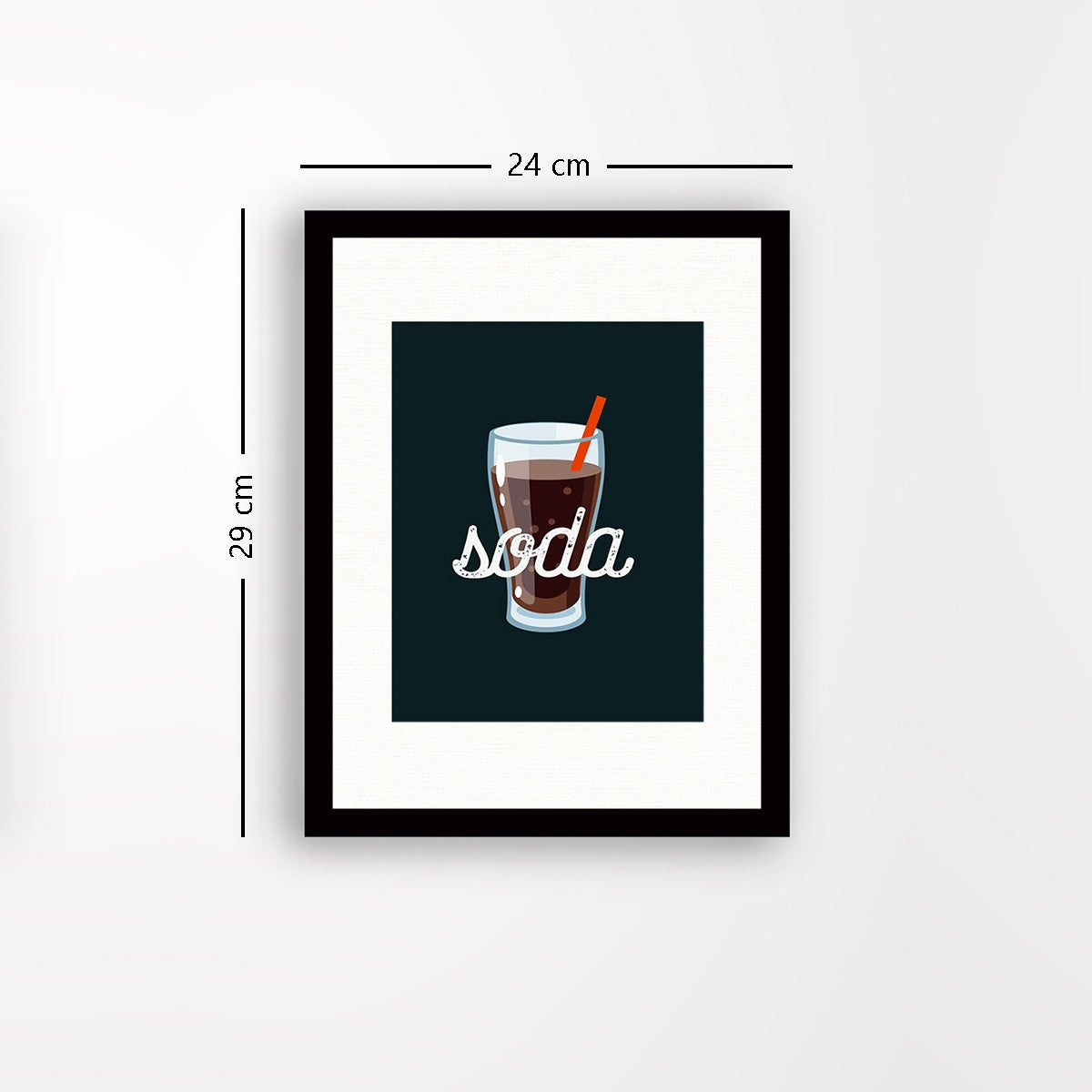 Quadro Decorativo MDF Emoldurado - Arte Multicolor 24x29cm com Moldura de Madeira 2cm