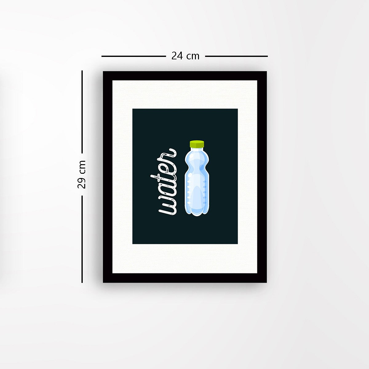 Quadro Decorativo MDF Emoldurado - Arte Multicolor 24x29cm com Moldura de Madeira 2cm