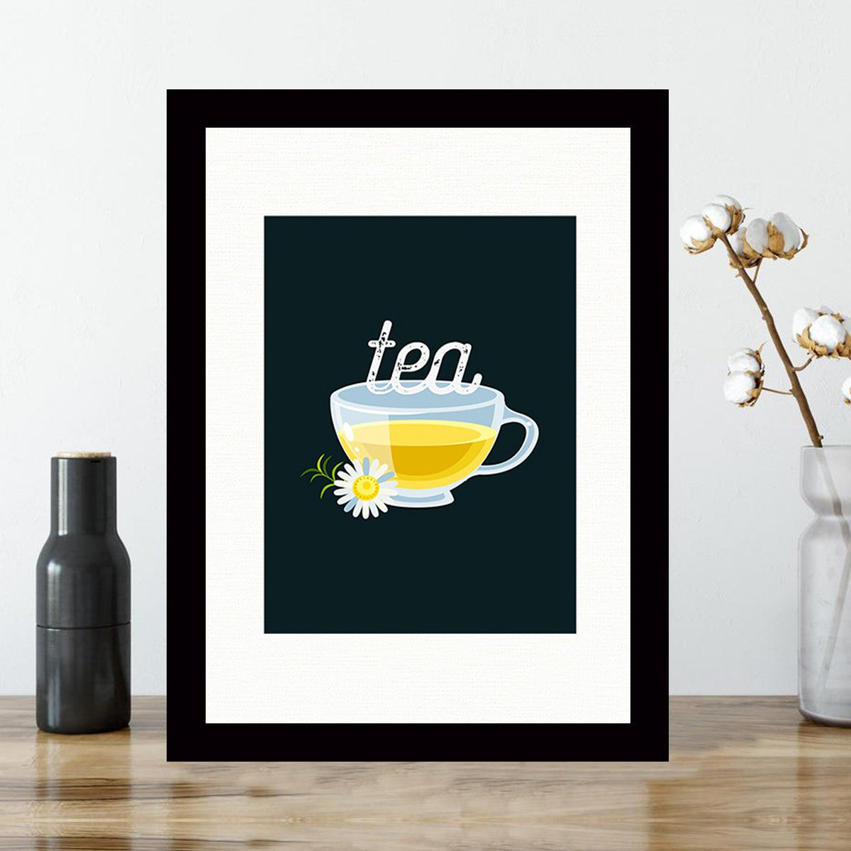 Quadro Decorativo MDF Emoldurado - Arte Multicolor 24x29cm com Moldura de Madeira 2cm