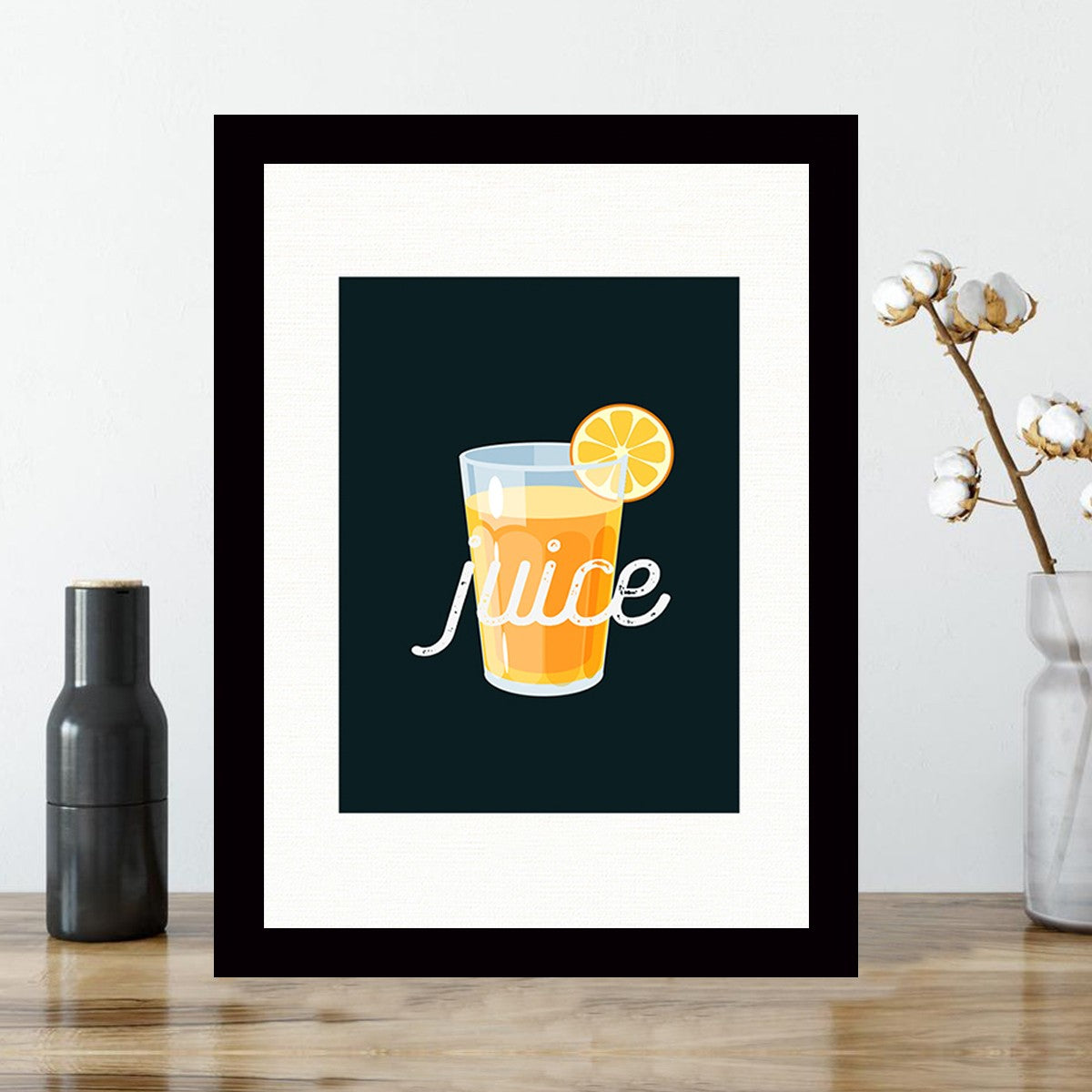 Quadro Decorativo MDF Emoldurado - Arte Multicolor 24x29cm com Moldura de Madeira 2cm