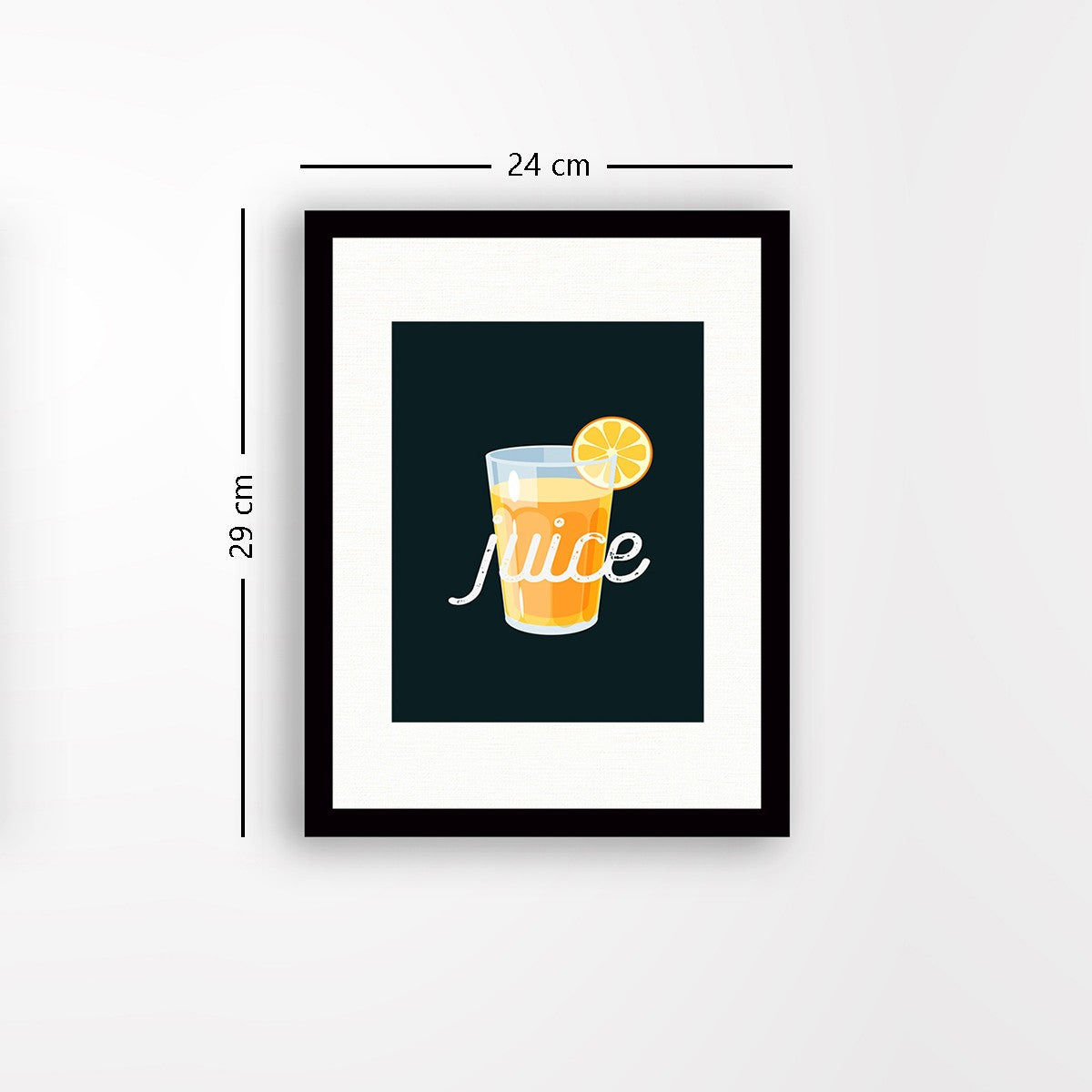 Quadro Decorativo MDF Emoldurado - Arte Multicolor 24x29cm com Moldura de Madeira 2cm