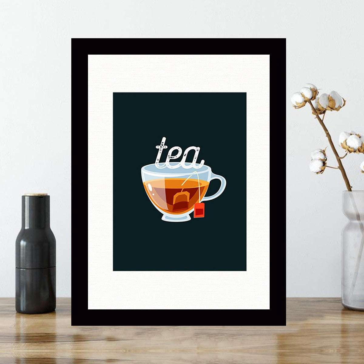 Quadro Decorativo MDF Emoldurado - Arte Multicolor 24x29cm com Moldura de Madeira 2cm