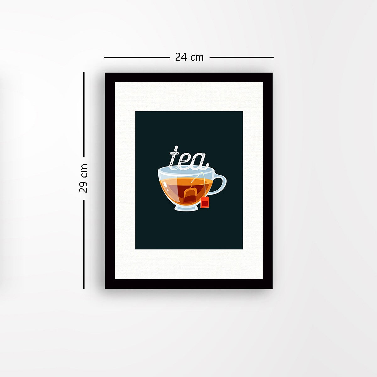 Quadro Decorativo MDF Emoldurado - Arte Multicolor 24x29cm com Moldura de Madeira 2cm