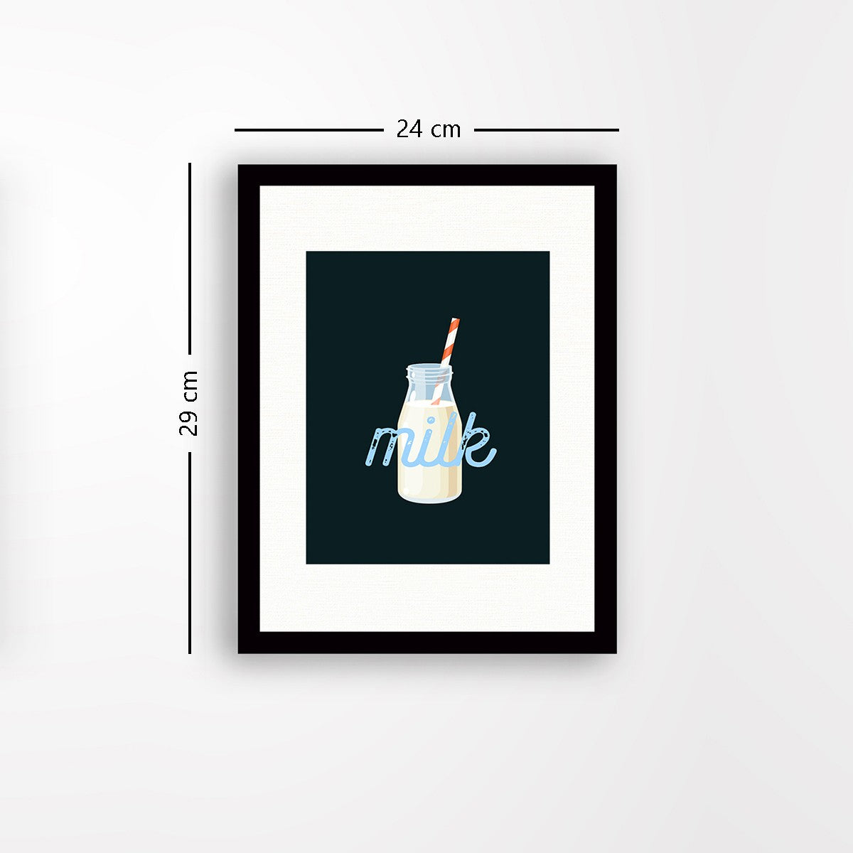 Quadro Decorativo MDF Emoldurado - Arte Multicolor 24x29cm com Moldura de Madeira 2cm