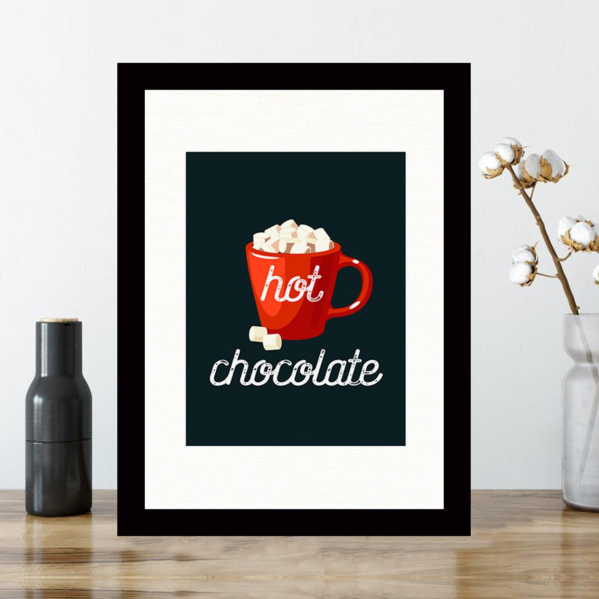 Quadro Decorativo MDF Emoldurado - Arte Multicolor 24x29cm com Moldura de Madeira 2cm