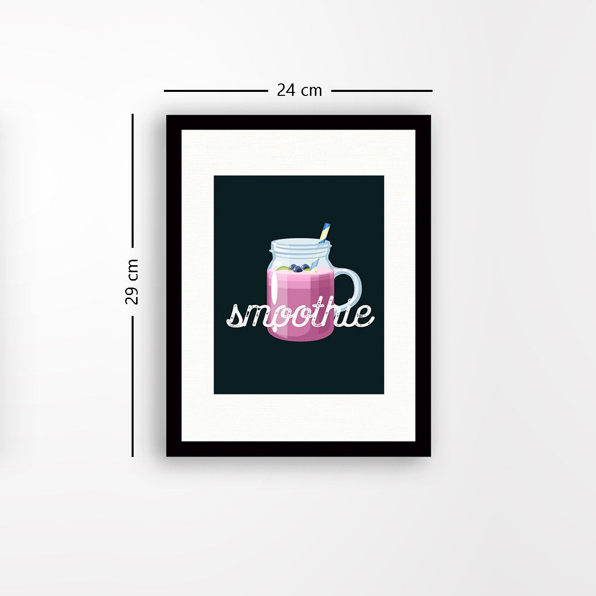 Quadro Decorativo MDF Emoldurado - Arte Multicolor 24x29cm com Moldura de Madeira 2cm