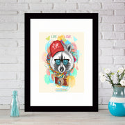 Quadro Decorativo MDF Emoldurado - Arte Multicolor 24x29cm com Moldura de Madeira 2cm