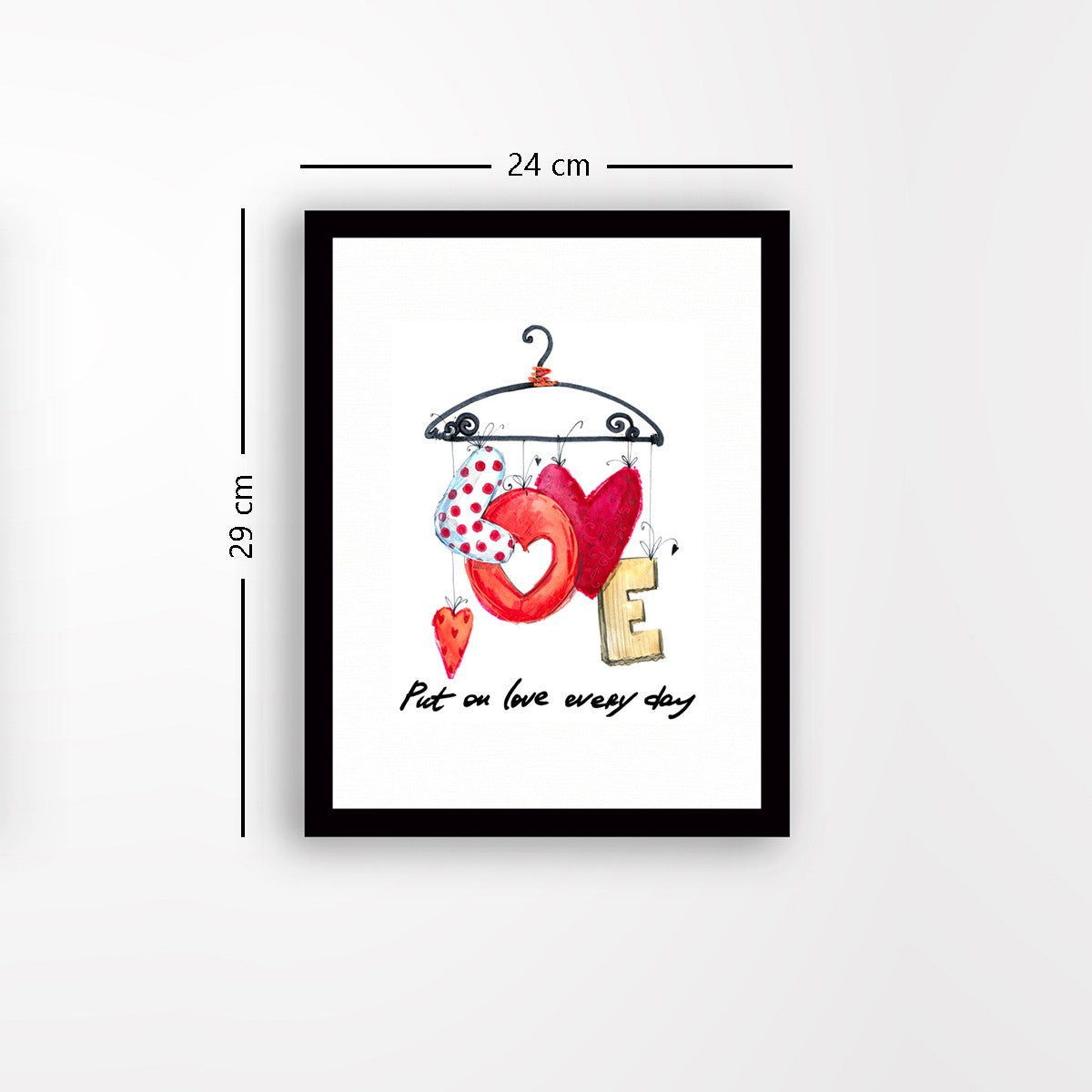 Quadro Decorativo MDF Emoldurado - Arte Multicolor 24x29cm com Moldura de Madeira 2cm