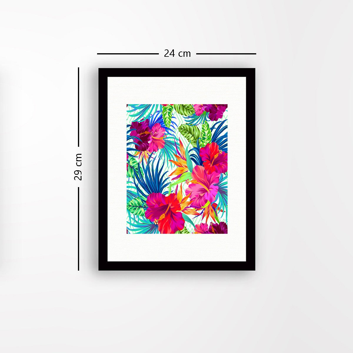 Quadro Decorativo MDF Emoldurado - Arte Multicolor 24x29cm com Moldura de Madeira 2cm