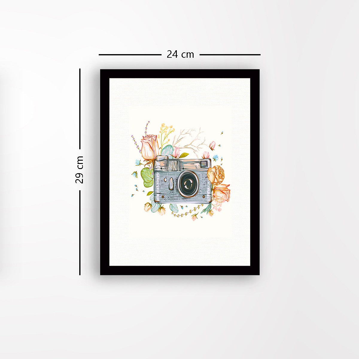 Quadro Decorativo MDF Emoldurado - Arte Multicolor 24x29cm com Moldura de Madeira 2cm