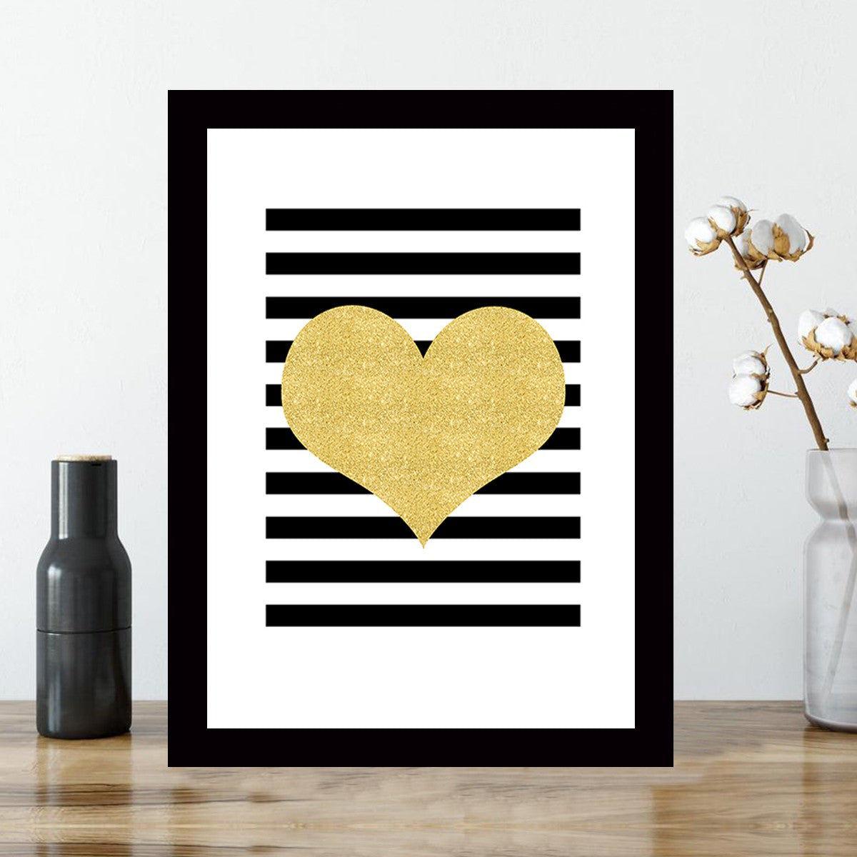 Quadro Decorativo MDF Emoldurado - Arte Multicolor 24x29cm com Moldura de Madeira 2cm