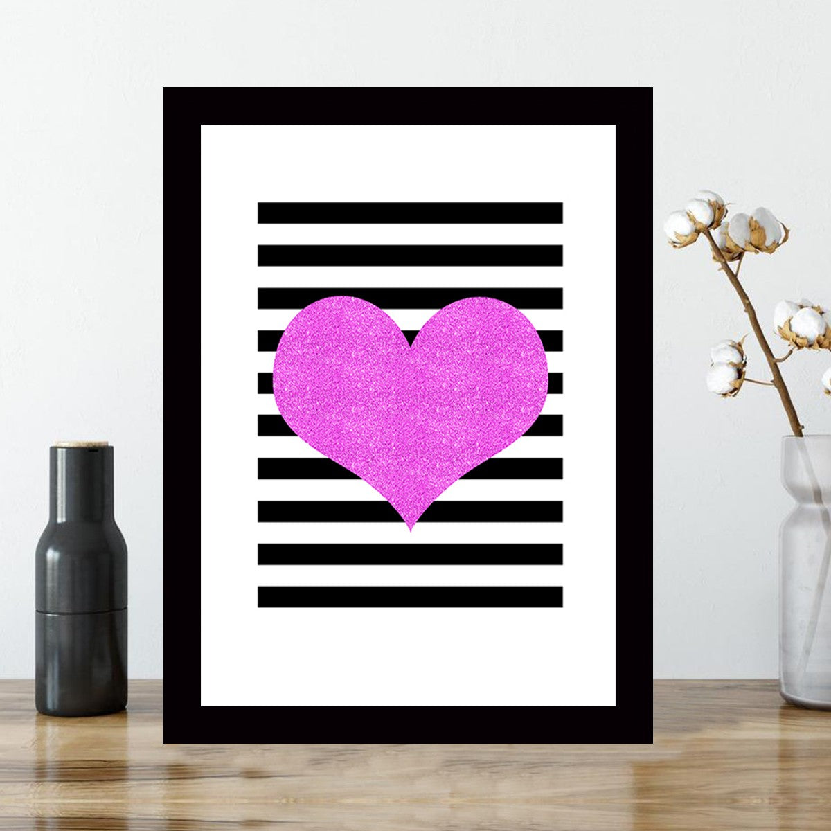 Quadro Decorativo MDF Emoldurado - Arte Multicolor 24x29cm com Moldura de Madeira 2cm