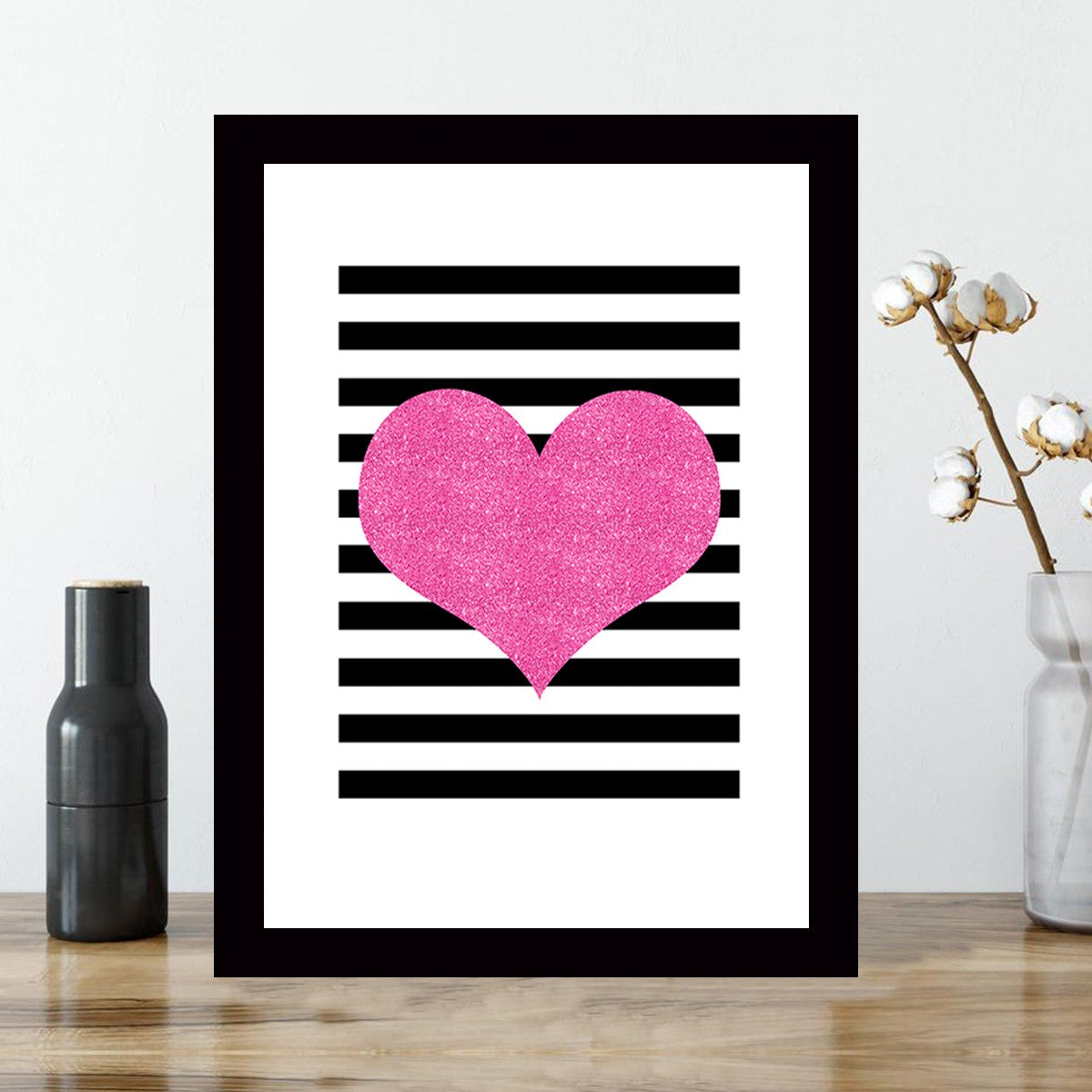 Quadro Decorativo MDF Emoldurado - Arte Multicolor 24x29cm com Moldura de Madeira 2cm