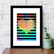 Quadro Decorativo MDF Emoldurado - Arte Multicolor 24x29cm com Moldura de Madeira 2cm