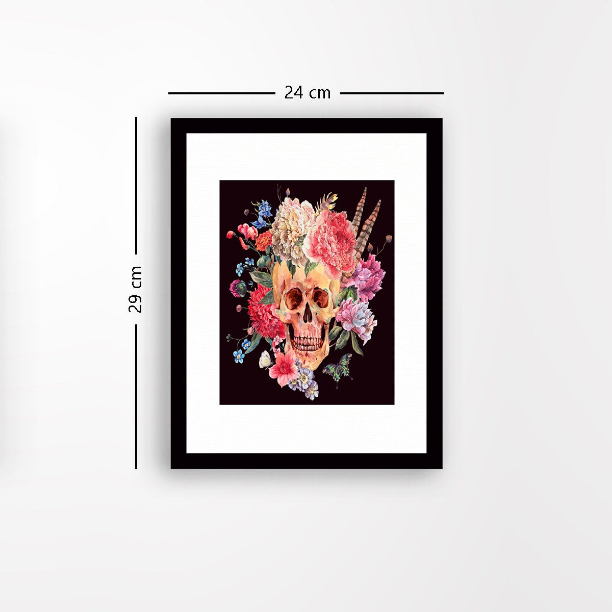 Quadro Decorativo MDF Emoldurado - Arte Multicolor 24x29cm com Moldura de Madeira 2cm