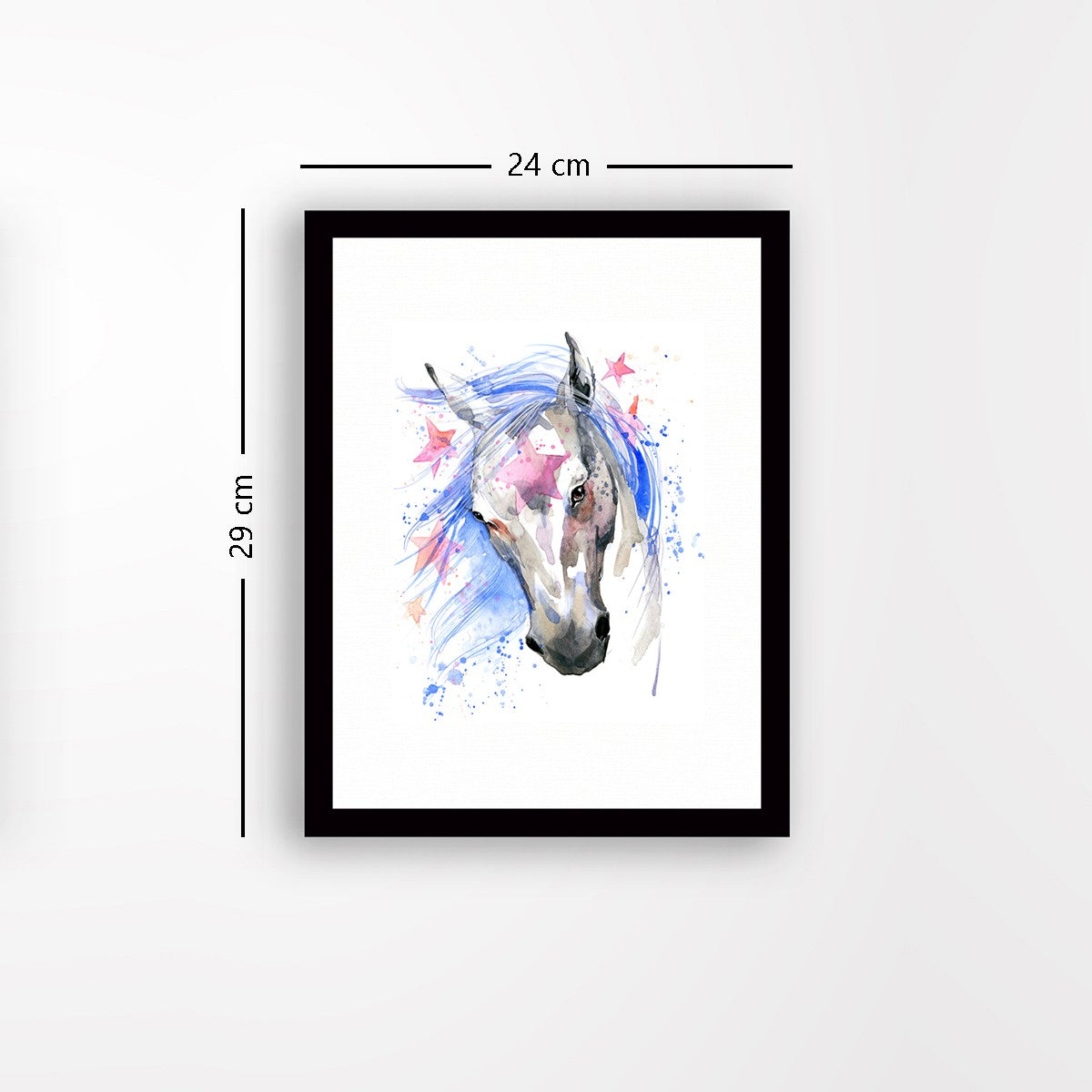 Quadro Decorativo MDF Emoldurado - Arte Multicolor 24x29cm com Moldura de Madeira 2cm