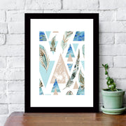 Quadro Decorativo MDF Emoldurado - Arte Multicolor 24x29cm com Moldura de Madeira 2cm