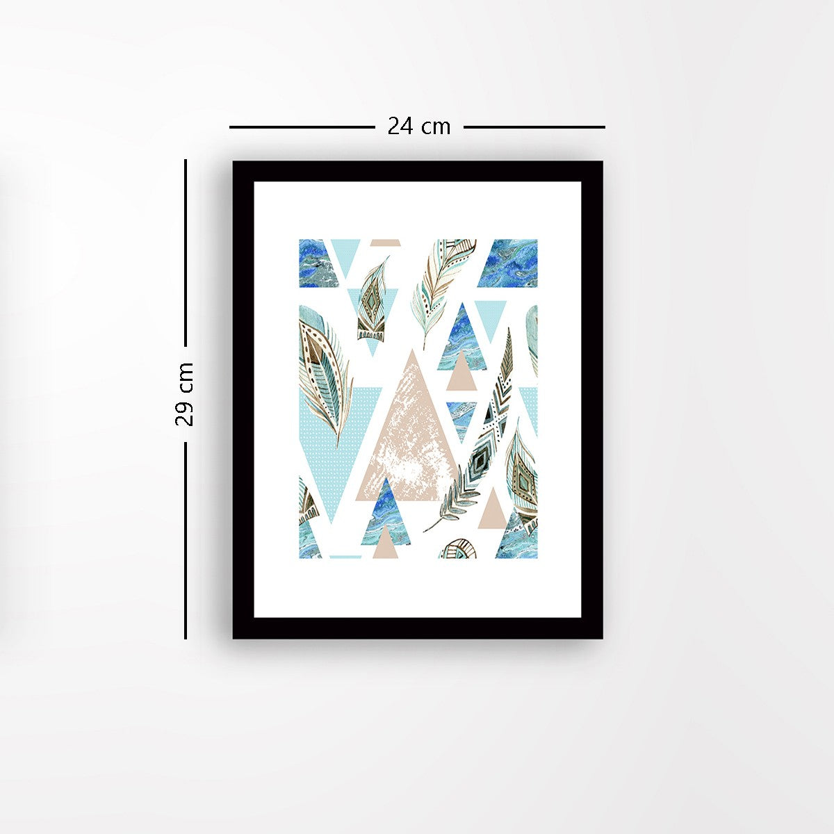 Quadro Decorativo MDF Emoldurado - Arte Multicolor 24x29cm com Moldura de Madeira 2cm