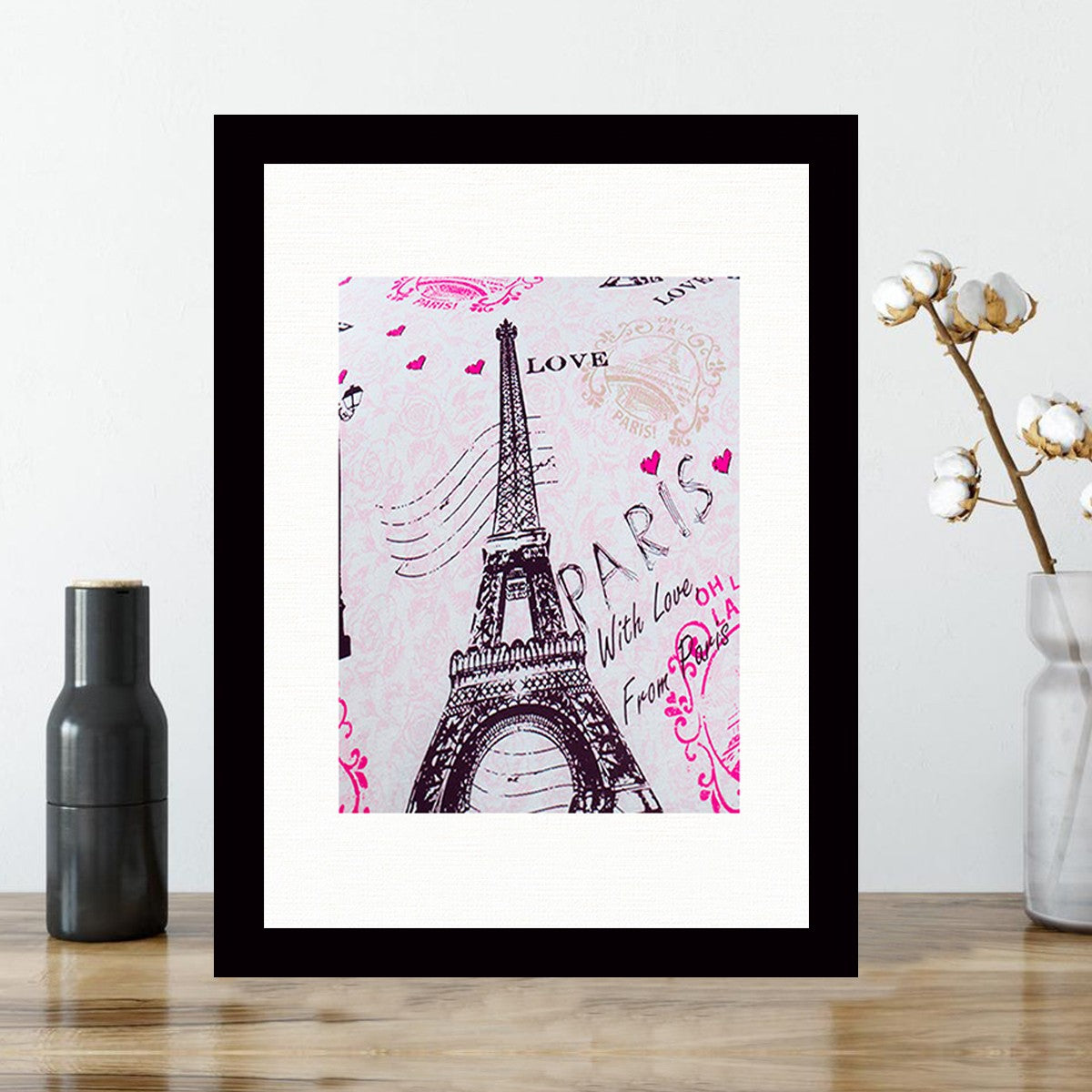 Quadro Decorativo MDF Emoldurado - Arte Multicolor 24x29cm com Moldura de Madeira 2cm