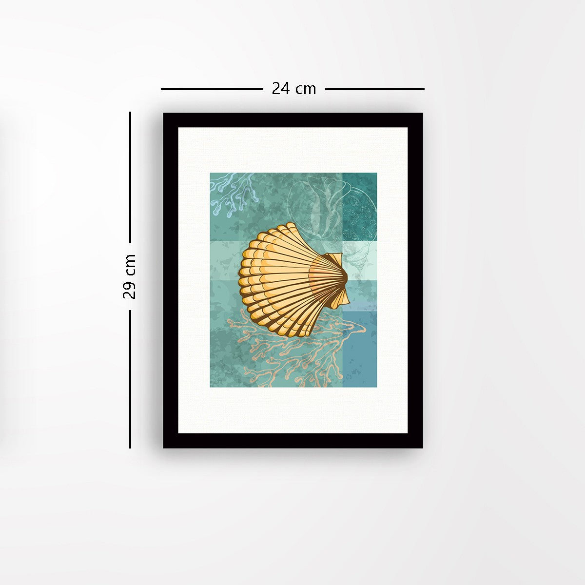 Quadro Decorativo MDF Emoldurado - Arte Multicolor 24x29cm com Moldura de Madeira 2cm