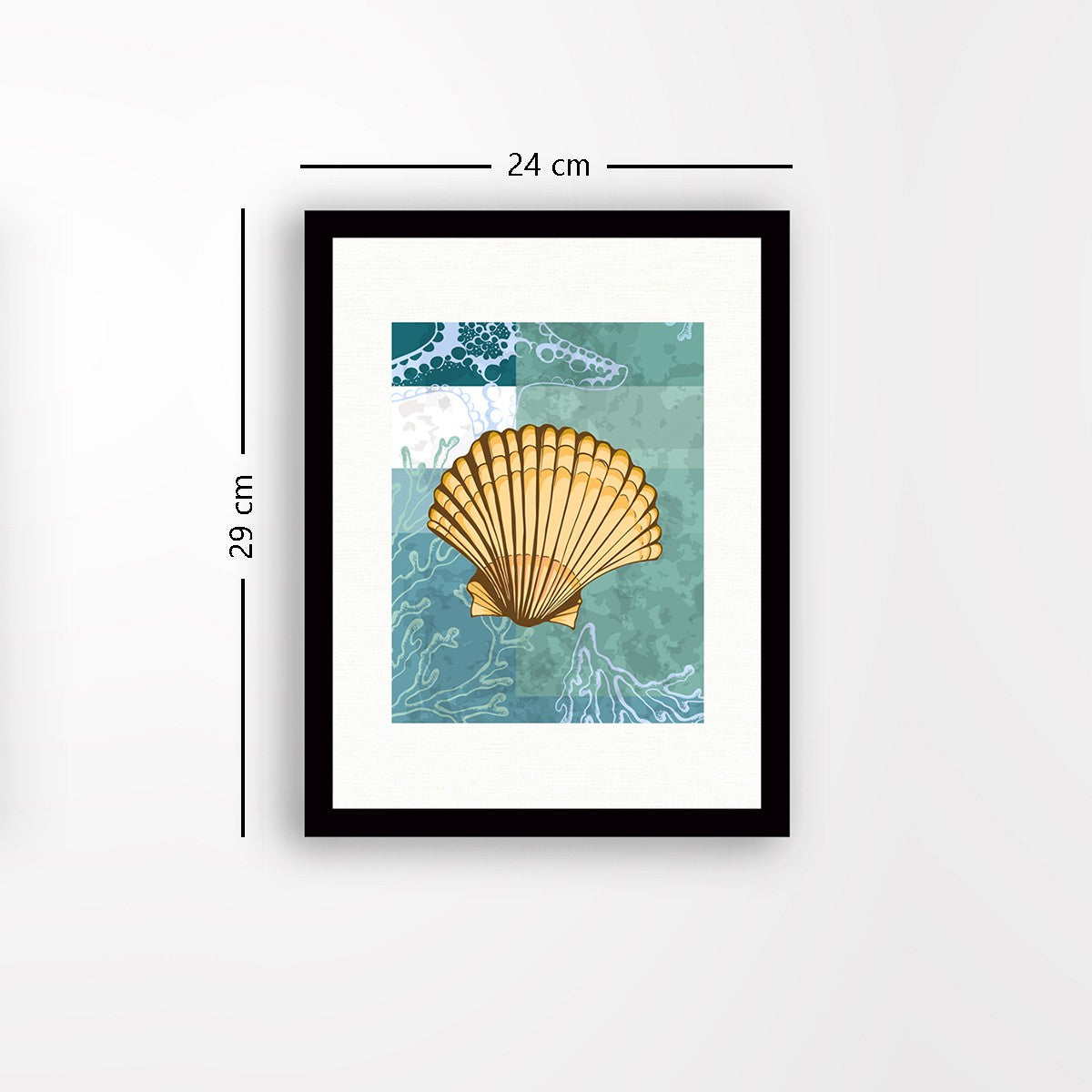 Quadro Decorativo MDF Emoldurado - Arte Multicolor 24x29cm com Moldura de Madeira 2cm