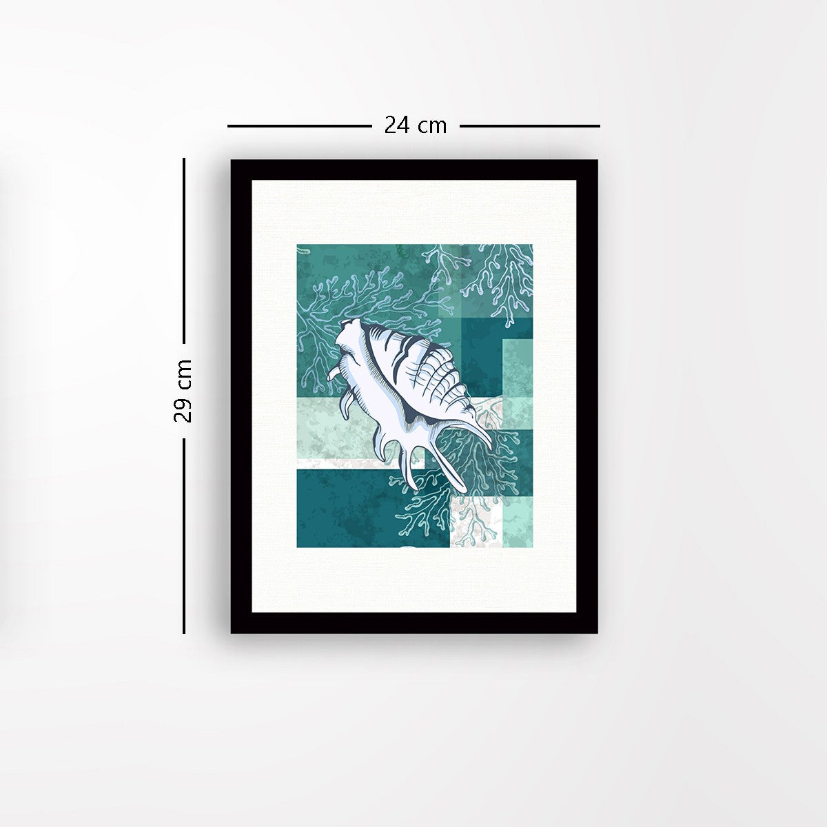 Quadro Decorativo MDF Emoldurado - Arte Multicolor 24x29cm com Moldura de Madeira 2cm