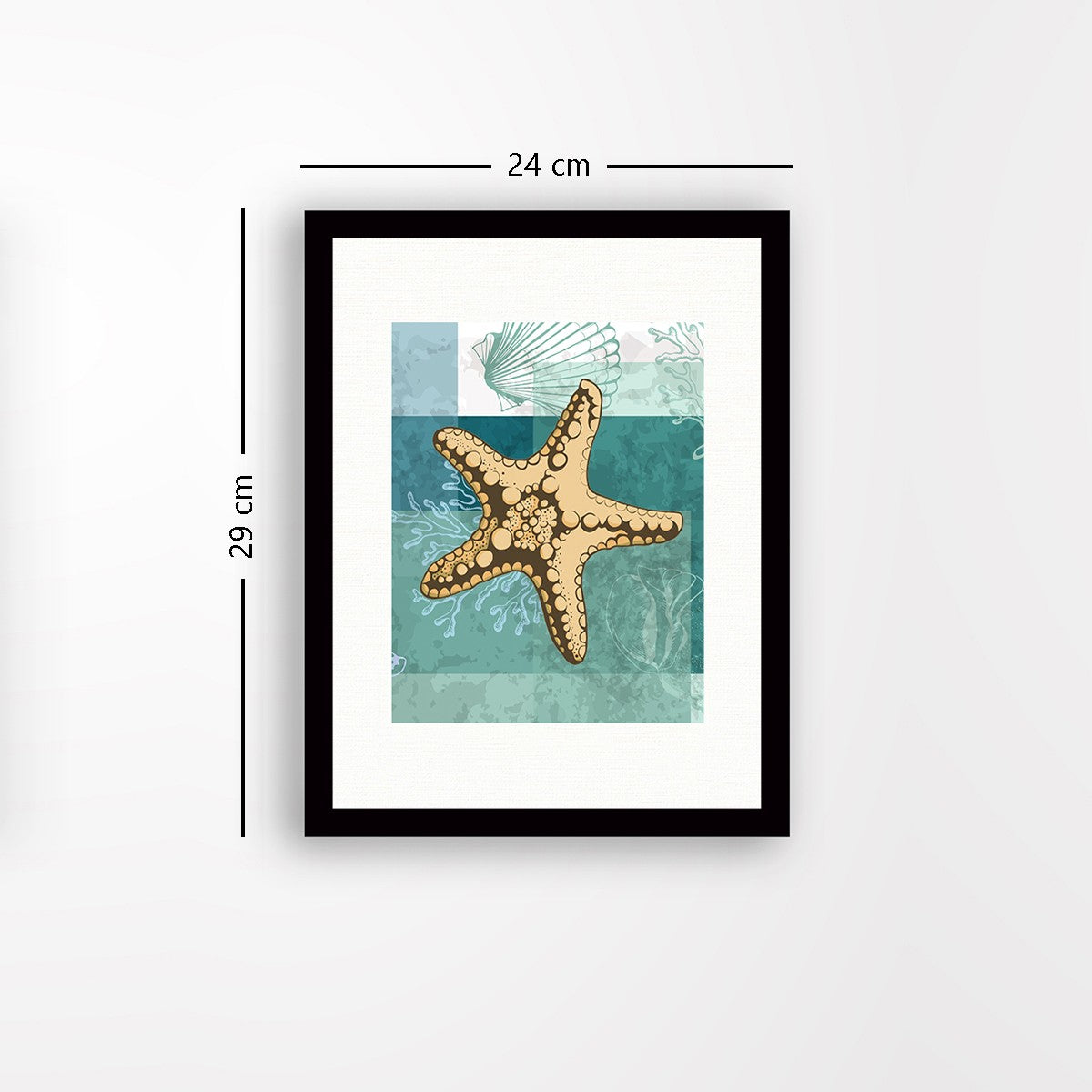 Quadro Decorativo MDF Emoldurado - Arte Multicolor 24x29cm com Moldura de Madeira 2cm